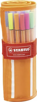 Zdjęcie produktu dla STABILO Fineliner point 88, zestaw 30 rolek, pomarańczowy/biały