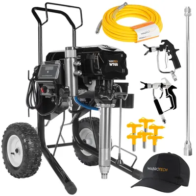 Obrázek produktu pro Stříkací a stěrkovací zařízení 6,0 L/min, 227 bar, WABROTECH WT60, Airless stříkací systém, Hydrodynamické zařízení pro malování a stěrkování
