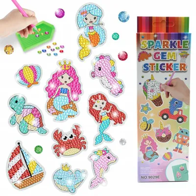 Produktbild von Midex Diamantmalerei Bastelset Meerjungfrau 20 Sticker