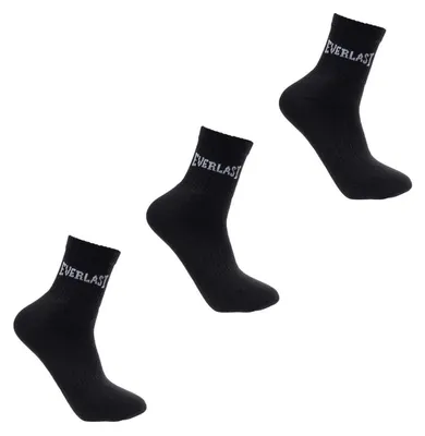 Immagine prodotto di Everlast - Calzini da uomo (confezione da 3) GT15341 (41 EU - 45 EU) (nero)