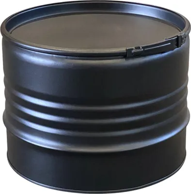 Produktbild von Fassmöbel Beistelltisch Tisch Design Möbel Couchtisch + Spannring Schwarz Matt Ø 57cm