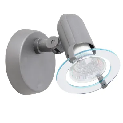 Produktbild von Moderne Wandlampe mit beweglichem Strahler in grau