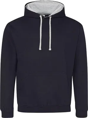 Produktbild von Just Hoods JH003 | Varsity Herren Hoodie / Kaputzenpullover - Farbe: New French Navy/Heather Grey - Größe: 5XL
