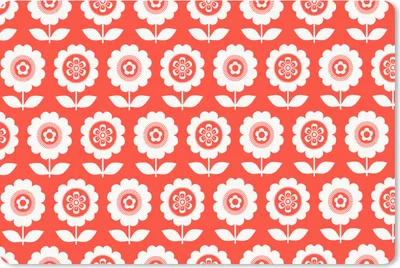 Produktbild von MuchoWow® Schreibtischunterlage Blumen - Muster - Rot 60x40 cm - XXL Mauspad - Großes Mauspad