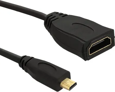 Produktbild von Qoltec Adapter HDMI A Buchse | Micro HDMI D Stecker | 0,2m