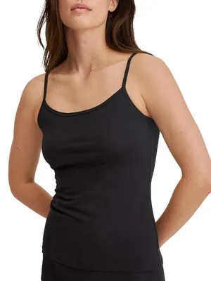 Produktbild von CALIDA Essential Baumwolle Spaghetti-Top Damen schwarz 40-42