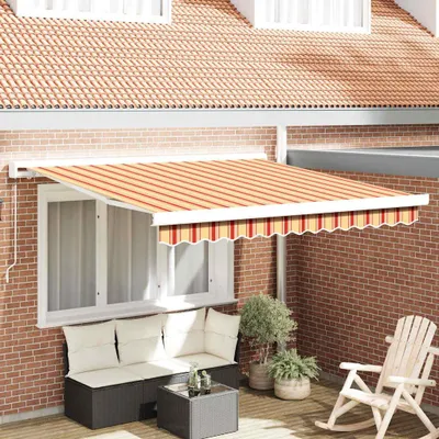 Obrázek produktu pro Maison Exclusive – výsuvná markýza, žlutá a oranžová, 350 x 250 cm