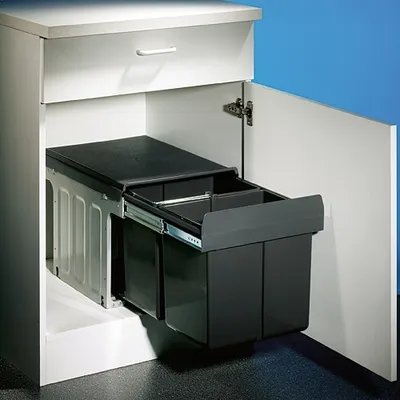 Produktbild von Hailo Double Master 2 DS. Abfallsammler, anthrazit.  - Mülleimer
