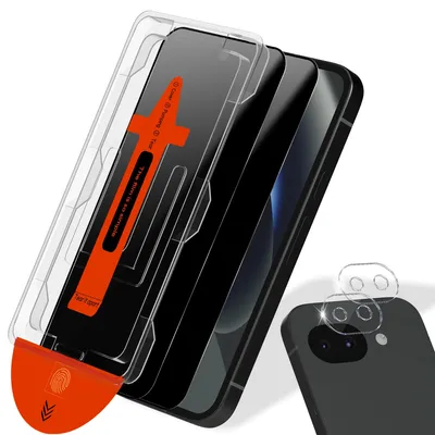 Produktbild von 2-Pack Google Pixel 10a Displayschutzfolie Privacy & 2-Pack Kameraschutz - Gehärtetes Glas | [Automatische Installation] - Blasenfrei