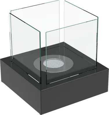 Produktbild von Tischkamin Bioethanol TANGO3 schwarz Deko Steine Set
