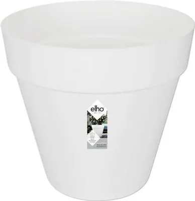 Image de Elho Greenville Rund 30 - Pot de fleurs - Blanc - Extérieur - Ø 29.5 x H 27.8 cm