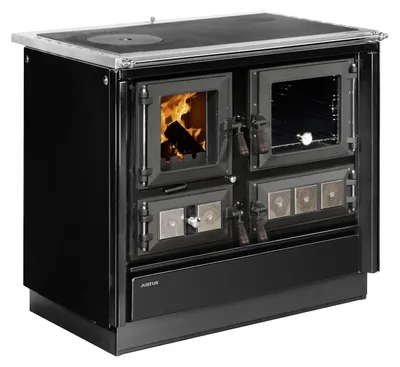 Produktbild von Justus Rustico-90 2.0 Küchenofen Stahl Schwarz, Backfach rechts