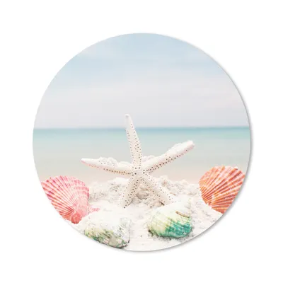 Produktbild von MuchoWow® Mauspad Mousepad Muscheln - Seesterne - Strand 20x20 cm - Mousepads - Maus Mat - Pad - Mausunterlage - Schreibtischmatte