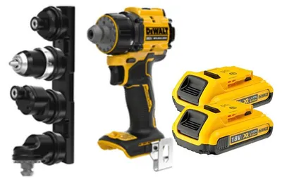 Image de Perceuse visseuse à têtes multiples XR 18V - 2 batteries 2Ah - Li-Ion Brushless - DEWALT - DCD803D2T-QW