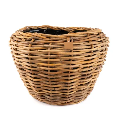 Produktbild von Rattan Blumentopf VIP Natural Color 75 cm – extra groß, braun, frostbeständig, für Garten und Innenbereich