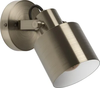 Produktbild von EGLO Wandleuchte innen Southery, Wandlampe mit beweglichem Spot, eleganter Wandstrahler aus brüniertem Metall, Flur und Wohnzimmer Lampe, E27 Fassung