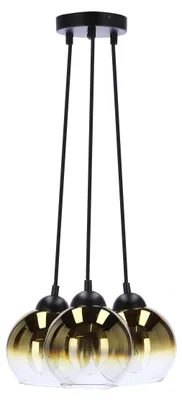 Immagine prodotto di Lampada a sospensione moderna NUBIA - 3xE27, 60W, nero / oro