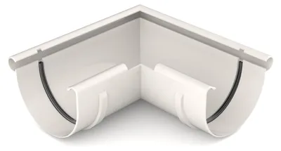 Immagine prodotto di BRYZA Grondaia angolare esterna in plastica Ø 100 mm, bianco RAL 9010