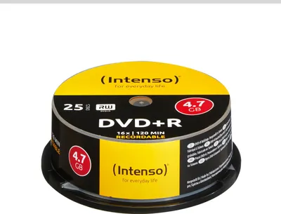 Obrázok produktu pre Intenso Dvd+R 4.7Gb 16X (25) Cb