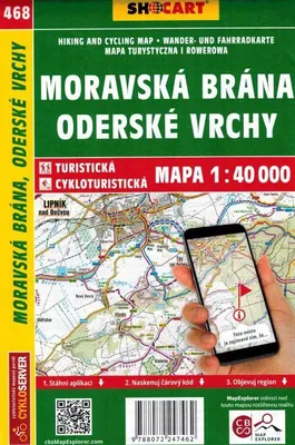 Productafbeelding van Wandelkaart Tsjechië, Moravská brána, Oderské vrchy