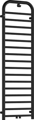 Productafbeelding van Badkamerradiator, laddermodel, 157 cm, zwarte staal, water- en elektrische verwarming, 586W