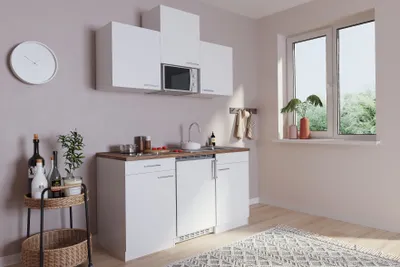 Produktbild von Küche Miniküche Singleküche Küchenzeile Pantry Weiß Luis 150 cm Respekta
