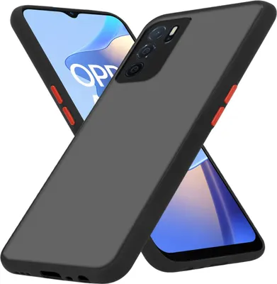 Image de Cadorabo Housse pour Oppo A16s / A54s en noir mat Housse hybride avec intérieur en silicone TPU et arrière en plastique mat Case Cover Etui Handy Hülle