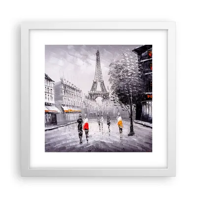 Produktbild von Gerahmtes Poster - Weißer Rahmen - Architektur Paris Eiffle Frankreich - 30x30 cm - Wand Bild - Wanddeko - Wandbilder - Wandposter - Bilderrahmen - Bilder - Kunstdruck - Wandbild - P2WAC30x30-2961