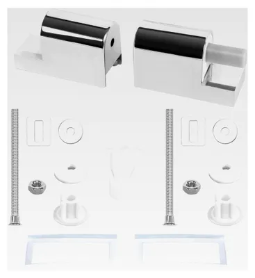 Produktbild von WC-Sitz Halterung, 2 Stück Universelle WC-Sitz Scharniere und Befestigungsset, Softclose WC-Sitz Metallscharniere für die Installation von Toilettensitzteilen