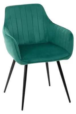 Zdjęcie produktu dla HOMLA Krzesło ANDRE welurowe zielone 56x61x86 cm