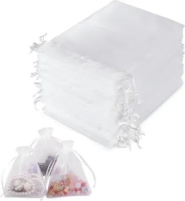 Produktbild von 50 Stück Organzasäckchen 15x20 cm für Geschenke und Schmuck