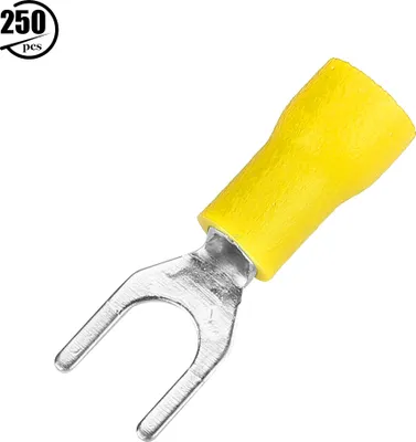 Obrázok produktu pre 250ks izolovaných elektrických drôtených svoriek s krimpovacou vidlicou (žltá)