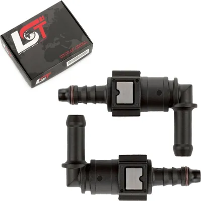 Produktbild von 2x Schnellverschluss mit Gegenstück Set Kraftstoffleitung L-Stück 7,89 * 8 mm