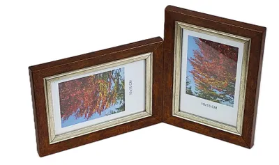 Zdjęcie produktu dla GALERIA multirama FLASH na zdjęcia 10x15 cm PODWÓJNA poziom/pion BRĄZ