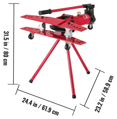 Imagen del producto de Máquina hidráulica para doblar tubos - Dobladora de tubos de alta potencia - Presión de 16 toneladas - Ángulo de flexión hasta 90°