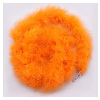 Federboa 2 m, Truthahnfedern, weich, für DIY, Hochzeit, Party, Orange