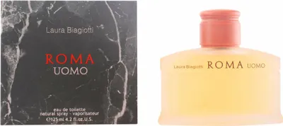 Produktbild von Laura Biagiotti Roma Uomo, Männer, 125 ml, Grapefruit, Lorbeer, Basilikum, Mandarine, Geranium, Bernstein, Zedernholz, Moschus, Sandelholz, Vanille, Spray
