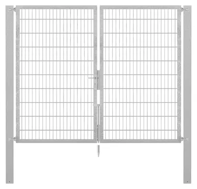 Immagine prodotto di Alberts 636609 Cancello doppio Flexo con accessori, zincato a caldo, larghezza 250 cm, altezza 200 cm