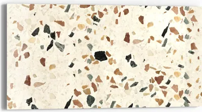 Produktbild von DEQORI Glasbild Echtglas 60x30 cm 'Bunter Terrazzo-Stil' Wandbild Bild modern Deko