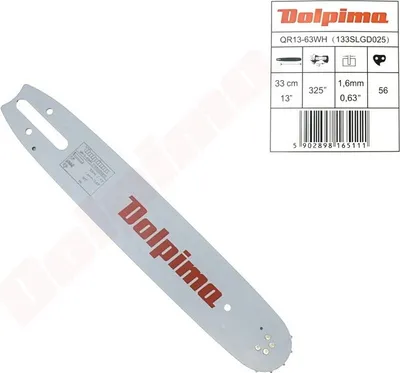 Immagine prodotto di DOLPIMA 325'' 1,6 mm, 32 cm/13'', barra guida a 12 denti (codice prodotto: 133SLGD025, 3003 000 5306), STIHL
