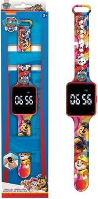 Zdjęcie produktu dla Smartwatch LED dla Dzieci Psi Patrol Lexibook, Regulowany Pasek, Lekki, Cienki, Dziecięcy Design