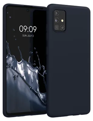 Produktbild von kwmobile Handyhülle für Samsung Galaxy A51 Hülle - TPU Case - Kabelloses Laden - Schutzhülle Cover in Dunkelblau