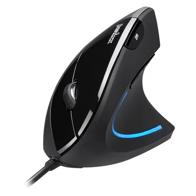 Produktbild von Perixx PERIDUO-512 DE B Corded Keyboard and mouse set Ergonomic German, QWERTZ Black
