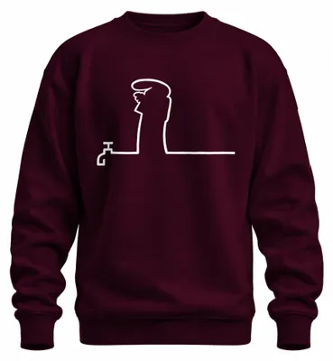 Produktbild von La Linea Balum Strichmännchen Zeichentrick Osvaldo Cavandoli Sweatshirt Pullover, Burgundy, S
