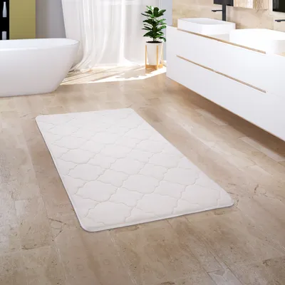 Produktbild von Badezimmerteppich Badematte Badteppich Badvorleger Flauschig Memory Foam 3D Grösse 50x80 cm