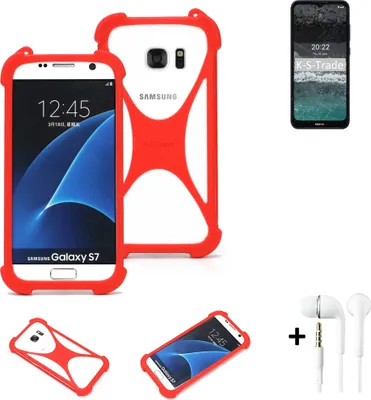 Produktbild von Handy-hülle + Kopfhörer kompatibel mit Nokia C21 Schutz-hülle Bumper Silikon Schutz Hülle Cover Case Silikoncase Silikonbumper TPU Softcase
