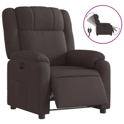 Image de Fauteuil Relax Electrique Tissu Marron Foncé