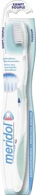 Produktbild von meridol CH01412A, Zahnbürste, Erwachsener, Blau, Weiß, Weich, 1 Stück(e), Sichtverpackung