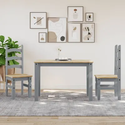 Produktbild von "Winterschlussverkauf "Esstisch für 2-4 Personen - CLORIS - Küchentisch - Panama Grau 117x60x75 cm Massivholz Kiefer - DEMöbel3975173
