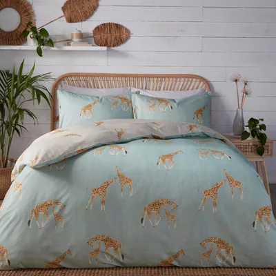 Obrázek produktu pro Bavlněná povlečení s motivem žirafy - rozměr 140 x 200 cm